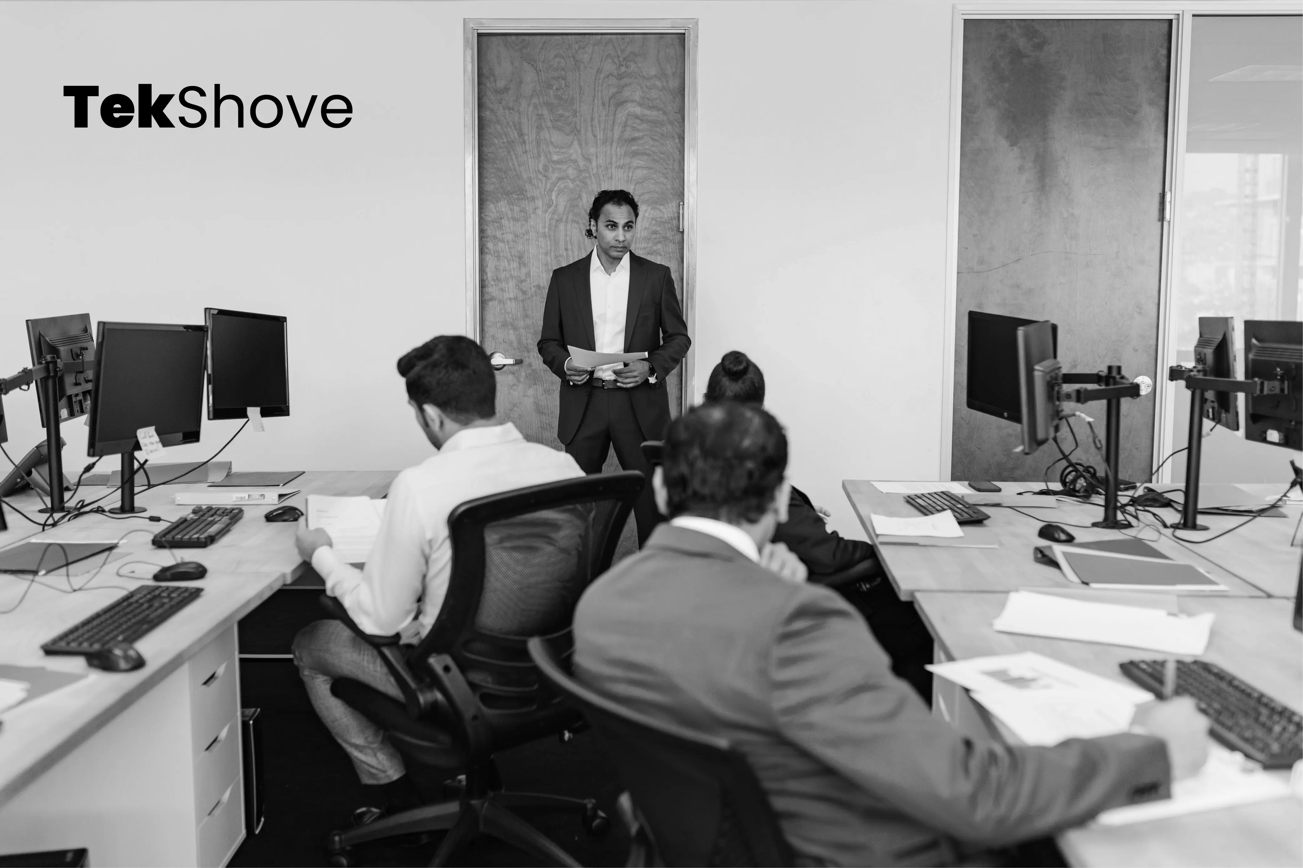 TekShove team collaborating on a creative design project